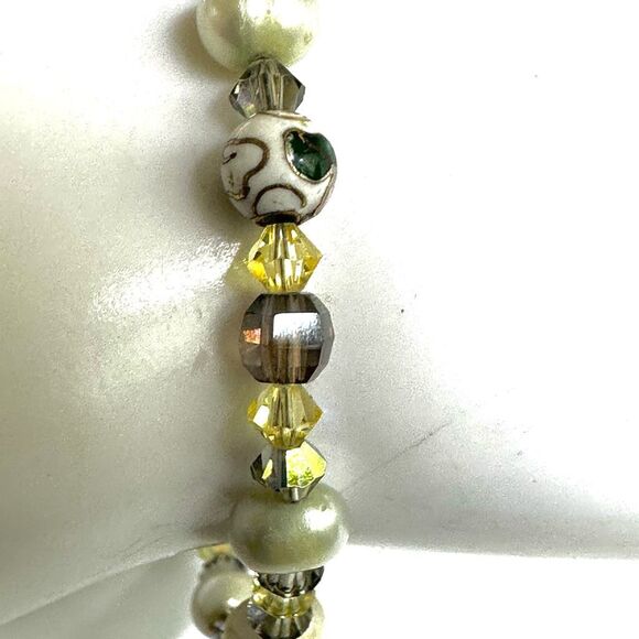 Pearl Cloisonné crystal beaded bracelet - Picture 4 of 8